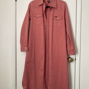 Lee Rose Pink Denim Trench Coat